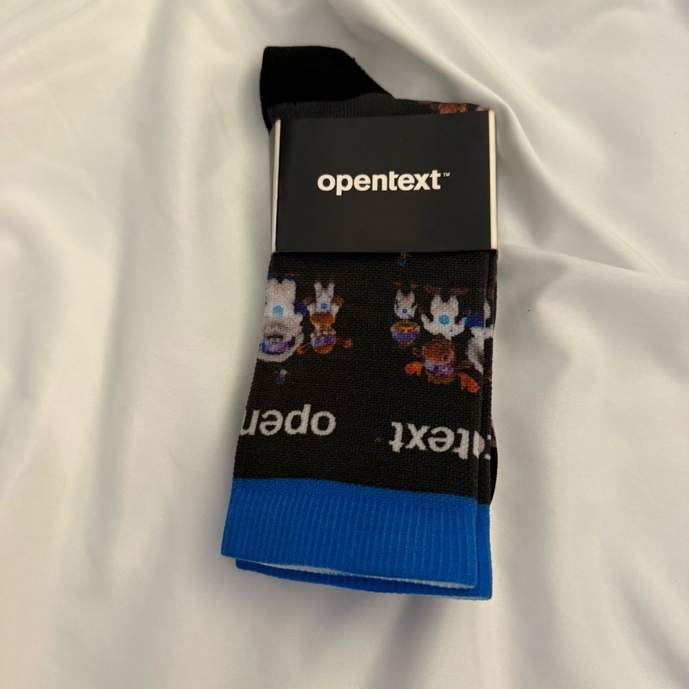 NWT Opentext Custom Pixel Character Crew Socks